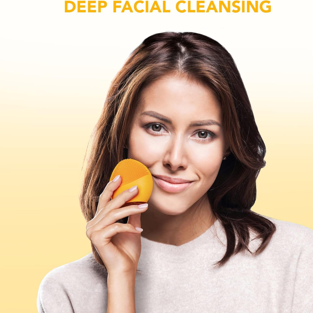 FOREO LUNA Mini 2 Facial Cleansing Brush & Face Massager, Sunflower Yellow
