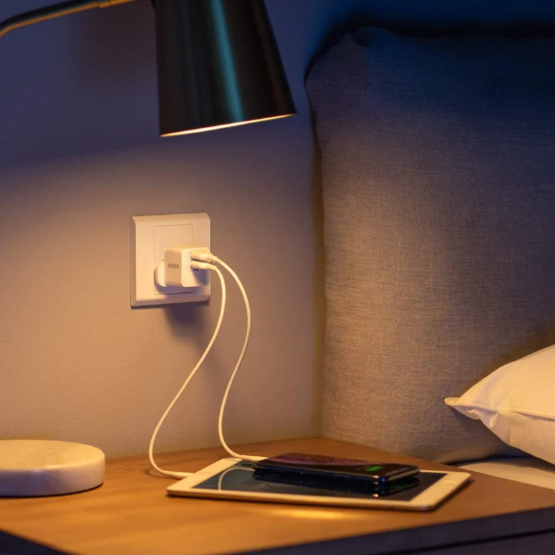 PowerPort Mini Dual Port USB Charger Compact Fast Charging Wall Adapter with 2 USB Ports for Phones, Tablets and Smart Devices