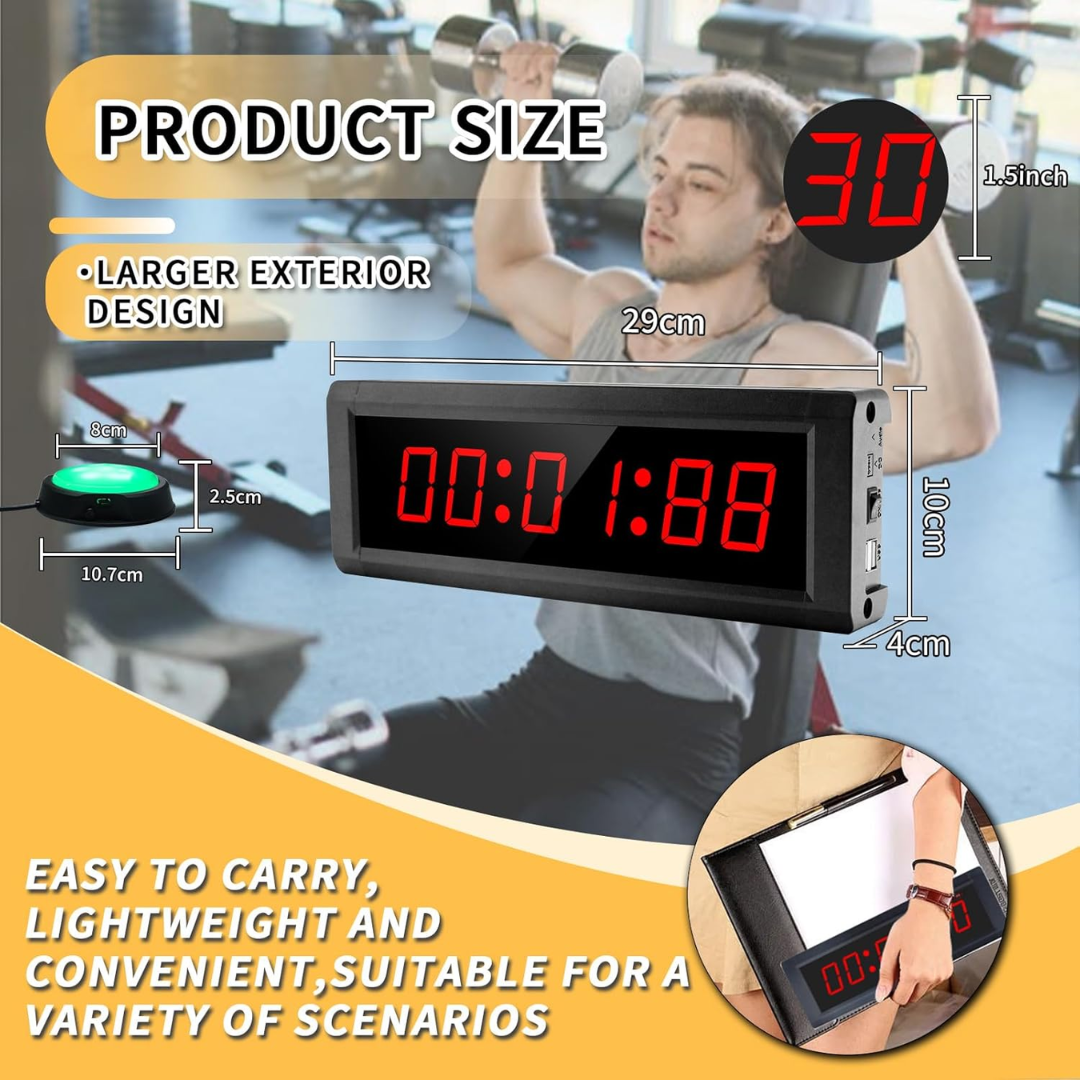 3 Pcs Digital Sports Stopwatch Set – Shockproof Timer with Lap Split, Alarm & Countdown Function