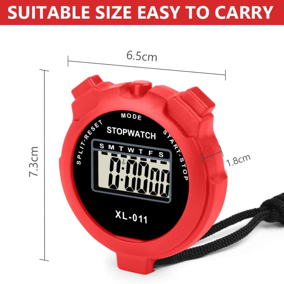 Vicloon Digital Sports Stopwatch – Large Display Timer with Lap Memory & Alarm for Training & Running