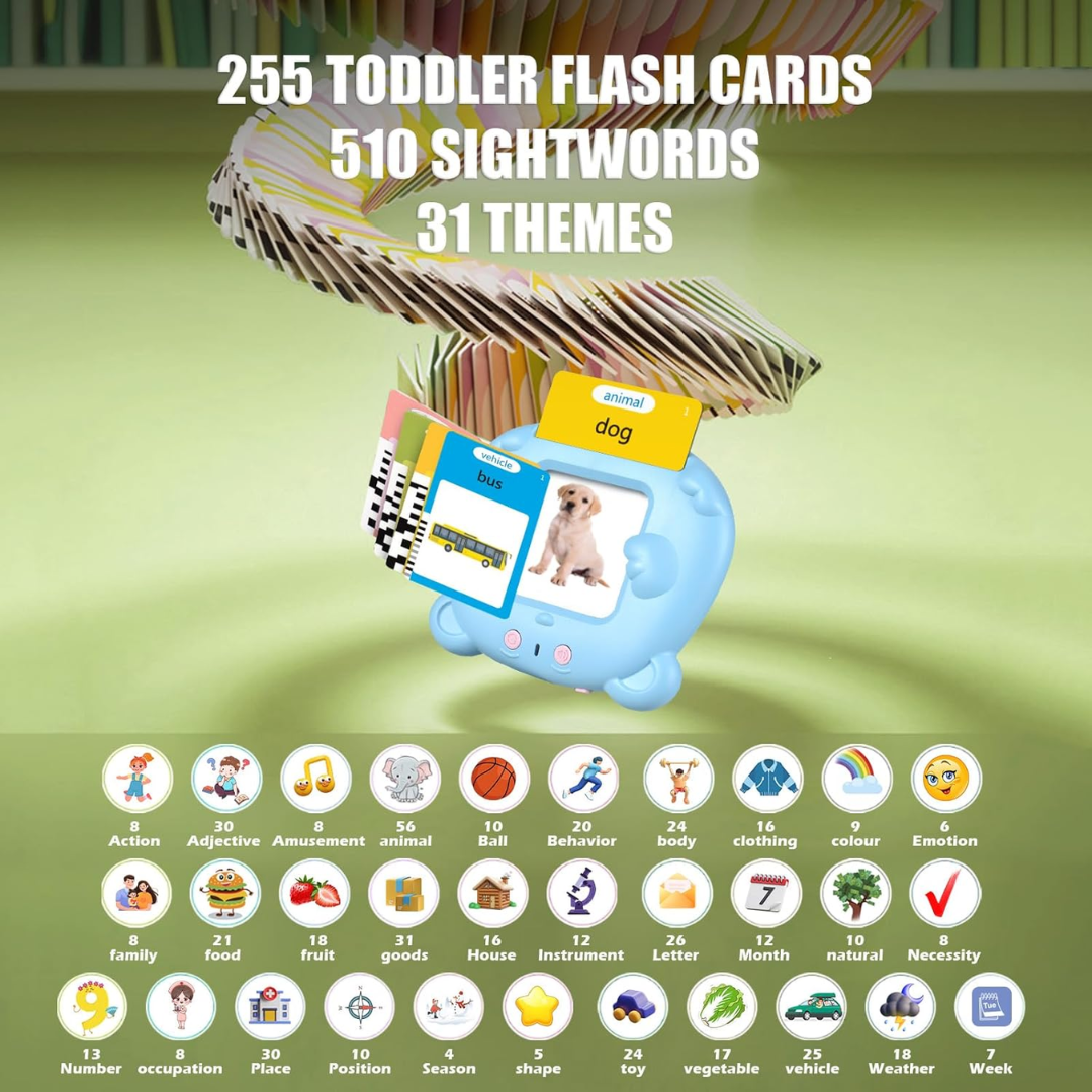 Talking Flash Cards for Toddlers – Educational Montessori Learning Toy with 510 Words for Kids Ages 2–6