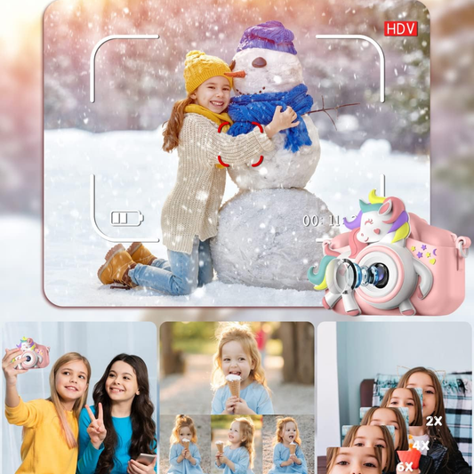 Gofunly Kids Digital Camera 1080P HD with 32GB Card – Selfie Camera Toy for Girls Ages 4–14