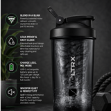 VOLTRX Electric Protein Shaker Bottle – USB Rechargeable BPA-Free Mixer Cup, 24oz