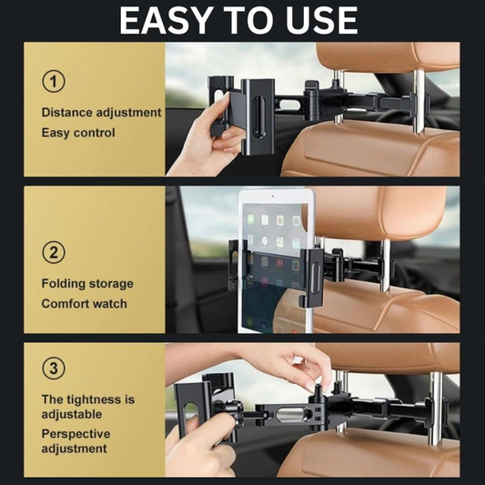 Car Tablet Holder for Back Seat, 360° Rotating Headrest Mount for Captiva 2011-2015, Space Saving Tablet Stand for Kids & Travel