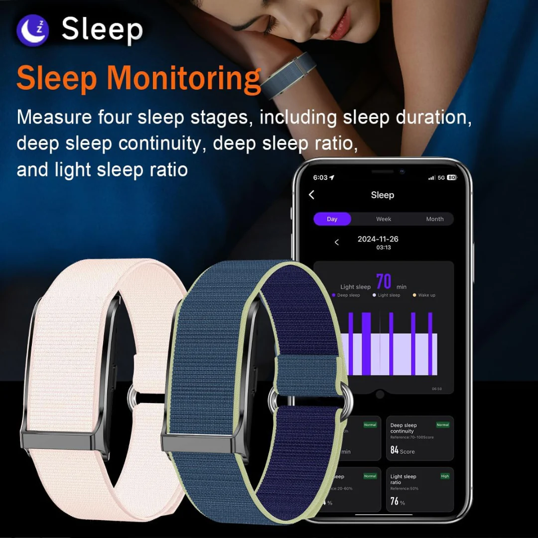 Health Fitness Smart Bracelet – 127 Sport Modes, Sleep Tracking, Waterproof, Call & Alarm Alerts, Photo Control (Blue)
