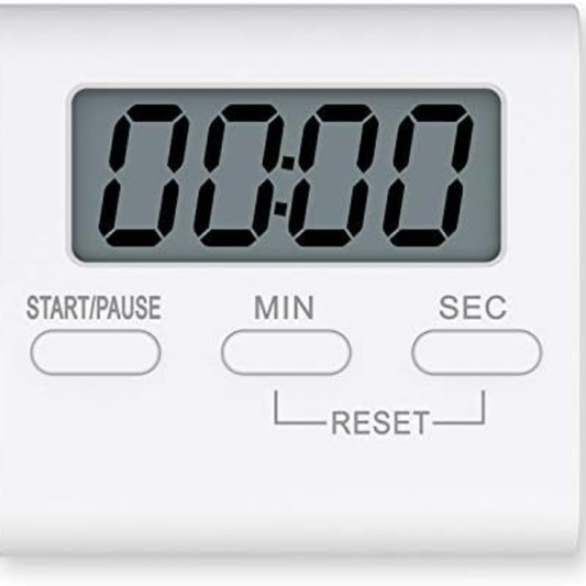 JZK Small Digital Kitchen Timer for Cooking, Magnetic Loud Alarm Timer for Kitchen, Easy Electronic Timer for Kids & Elderly, White