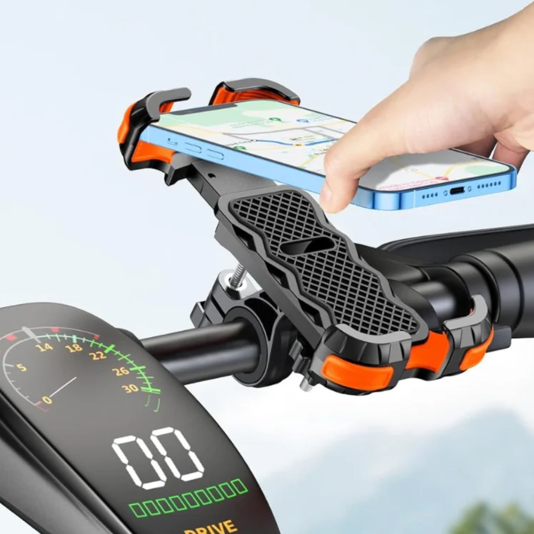 Bike Phone Holder, [Secure Lock] 8S Quick Install Anti-fall Motorbike Phone Holder, 360° Rotating Bike Phone Mount for 4.7”-6.8” Mobile Phones, Cycling Bikes Stand Fits Mountain/Scooter/Dirt