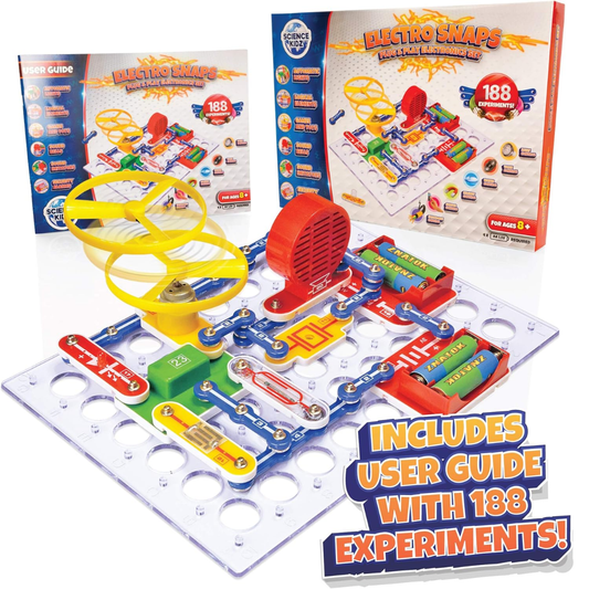 Science Kidz Electronics Kit 188 – STEM Electric Circuits Set for Kids (Ages 5–10)