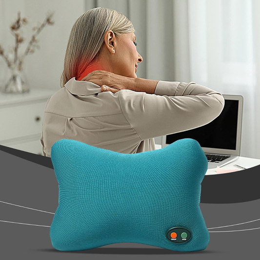 Electric Massage Pillow – Vibration Neck & Back Massager with Heat for Home & Travel