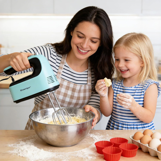 300W Electric Hand Mixer, 5-Speed Handheld Mixer with Stainless Steel Beaters, Dough Hooks & Whisks for Baking, Eggs & Cream Mixing