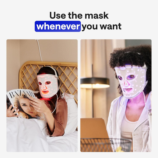 LED Light Therapy Face Mask for Acne & Wrinkles – 4 Colors Photon Skin Care Mask (Face & Neck)