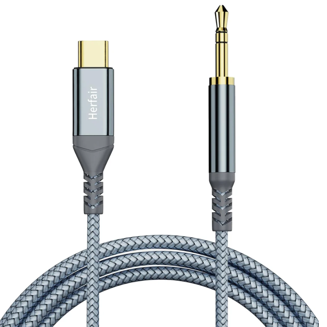 AUX to USB-C Adapter Audio Cable Converter for Headphones, Car Stereo and Devices with Type-C Port