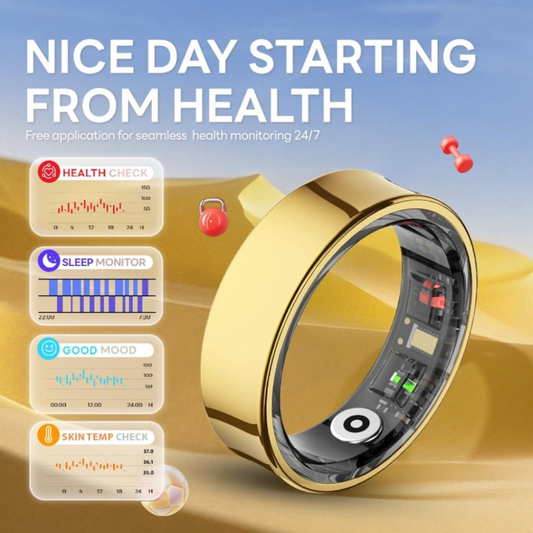 Smart Health Tracking Ring – Sleep, Heart Rate & Blood Oxygen Monitor for iOS & Android
