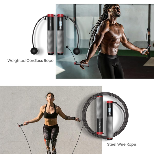 RENPHO Smart Skipping Rope – Adjustable Cordless Jump Rope with Counter & App Tracking for Fitness