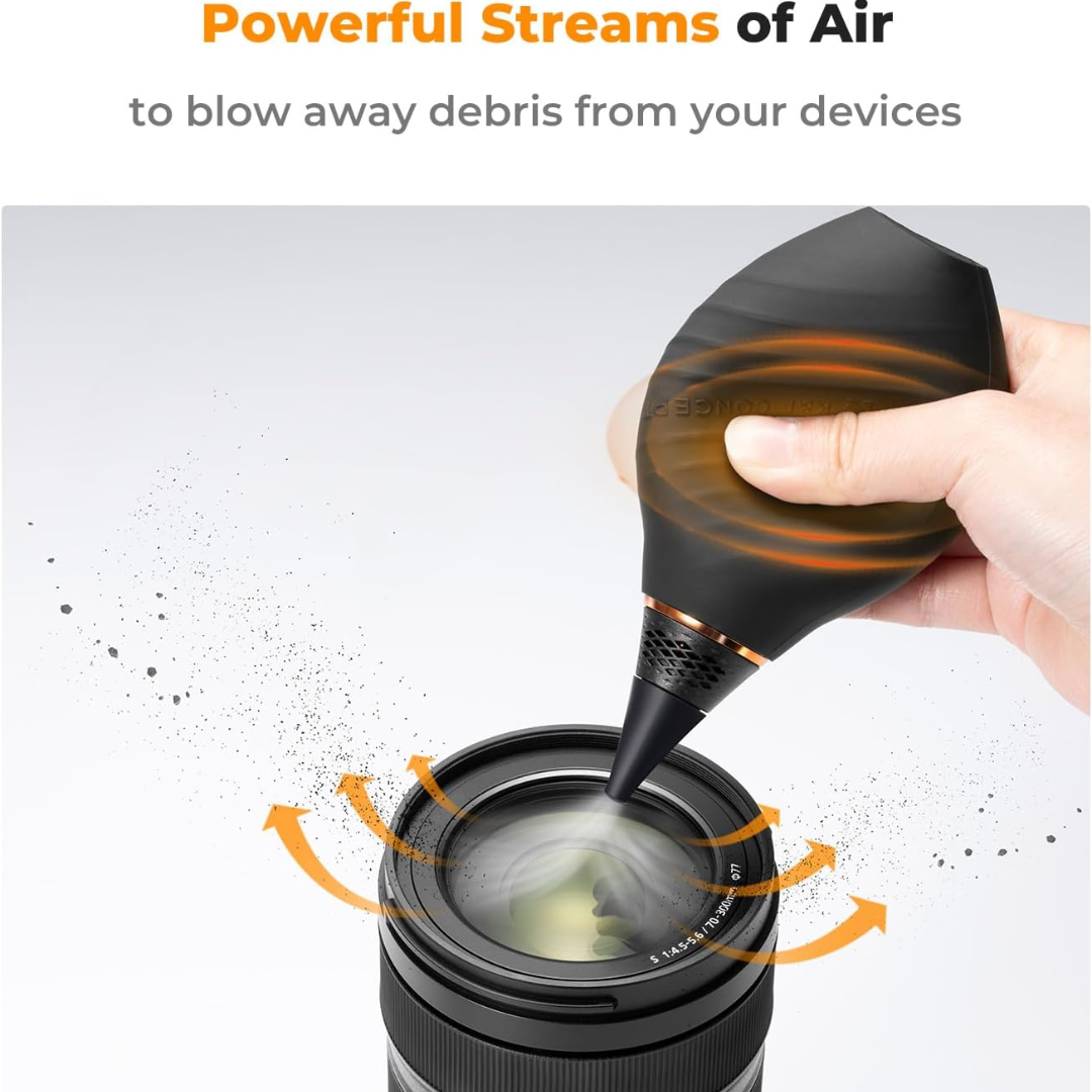 K&F Concept Powerful Rocket Air Blower Dust Cleaner for DSLR Cameras, Camera Lenses, Sensors, Keyboards, Laptops & Electronic Devices – Short Nozzle Air Duster