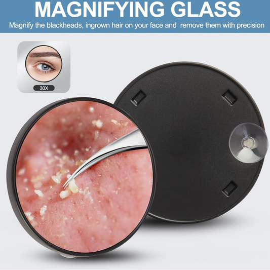 USB Rechargeable Blackhead Remover Vacuum with 3 Suction Levels & 6 Heads for Deep Pore Cleaning
