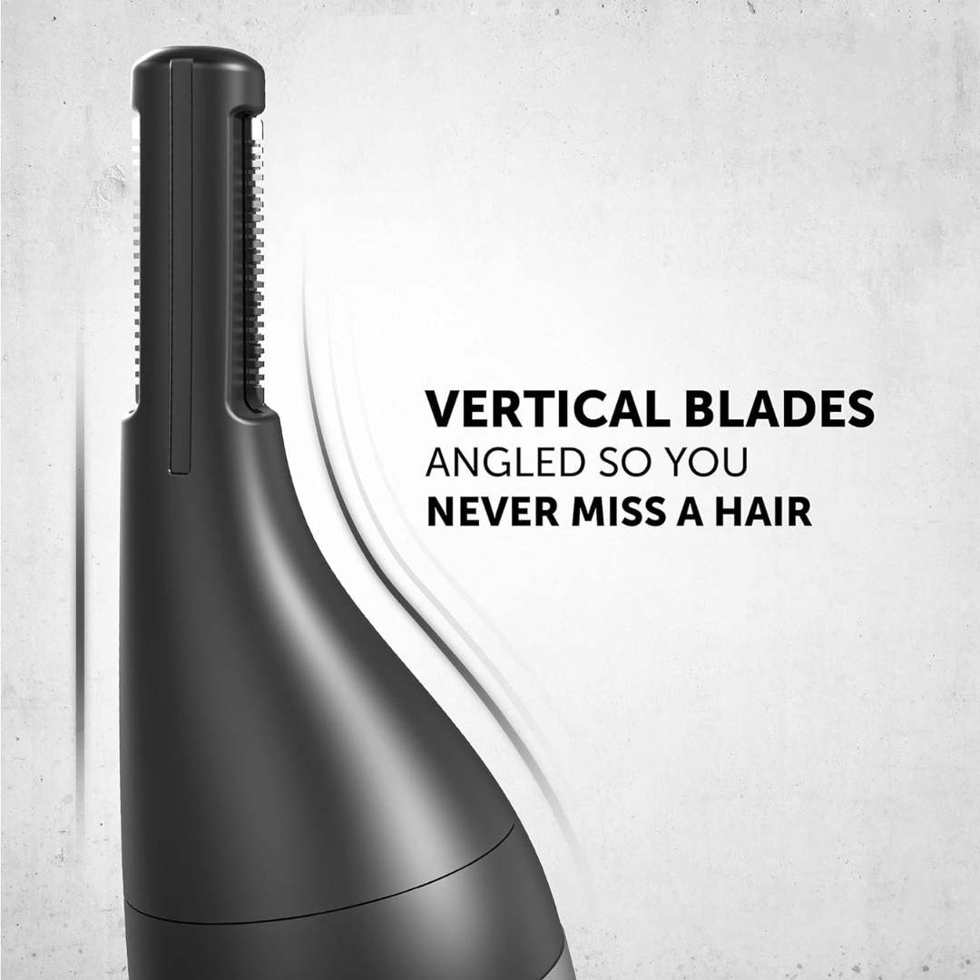Wahl Precision Ear, Nose & Eyebrow Trimmer for Men – Dual Blade, Washable, Battery Operated, Gift for Him