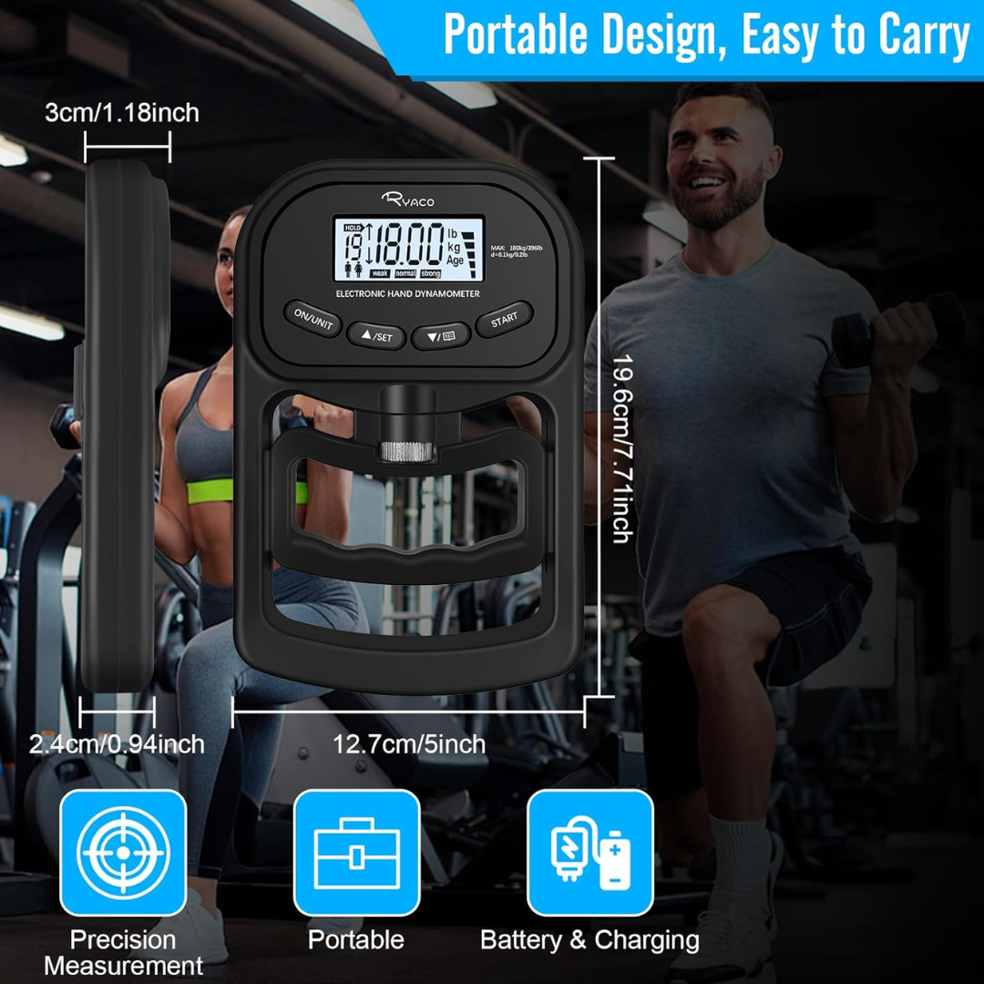 Ryaco Digital Hand Grip Strength Tester with LCD Display