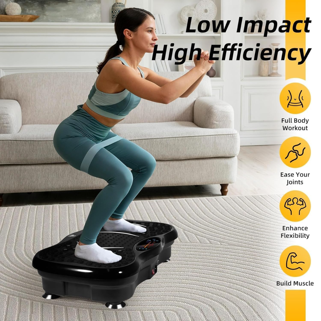 EVOLAND Vibration Plate – Fitness Trainer with Bluetooth & Resistance Bands