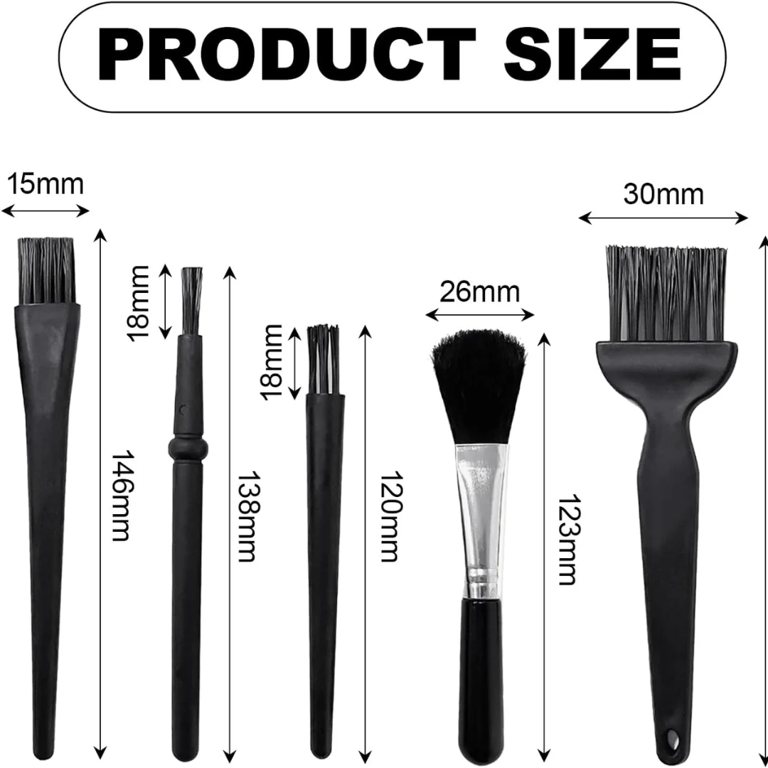 5PCS Keyboard Cleaning Kit | Anti-Static Brush Set for Keyboard, Camera & Electronics