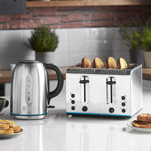 Russell Hobbs 1.7L Stainless Steel Cordless Kettle 20460, 3KW Fast Boil, Quiet Operation, Anti-Scale Filter & Perfect Pour Spout