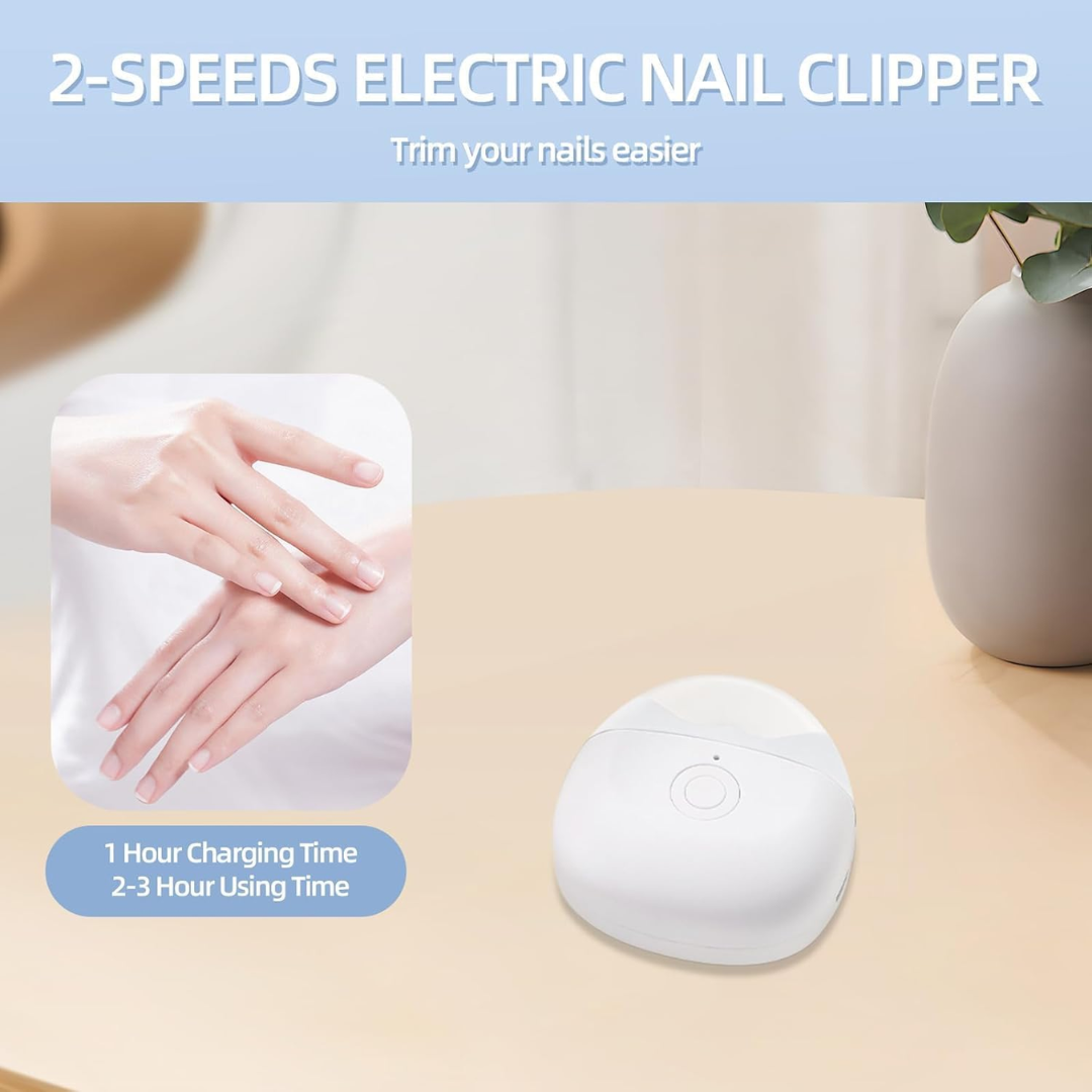 Electric Nail Clipper – Rechargeable Automatic Nail Trimmer with LED Light