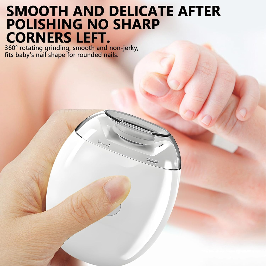 2PCS Electric Nail Clipper Set – Automatic Nail Grinder with LED Light & 3 Speeds for Kids & Adults