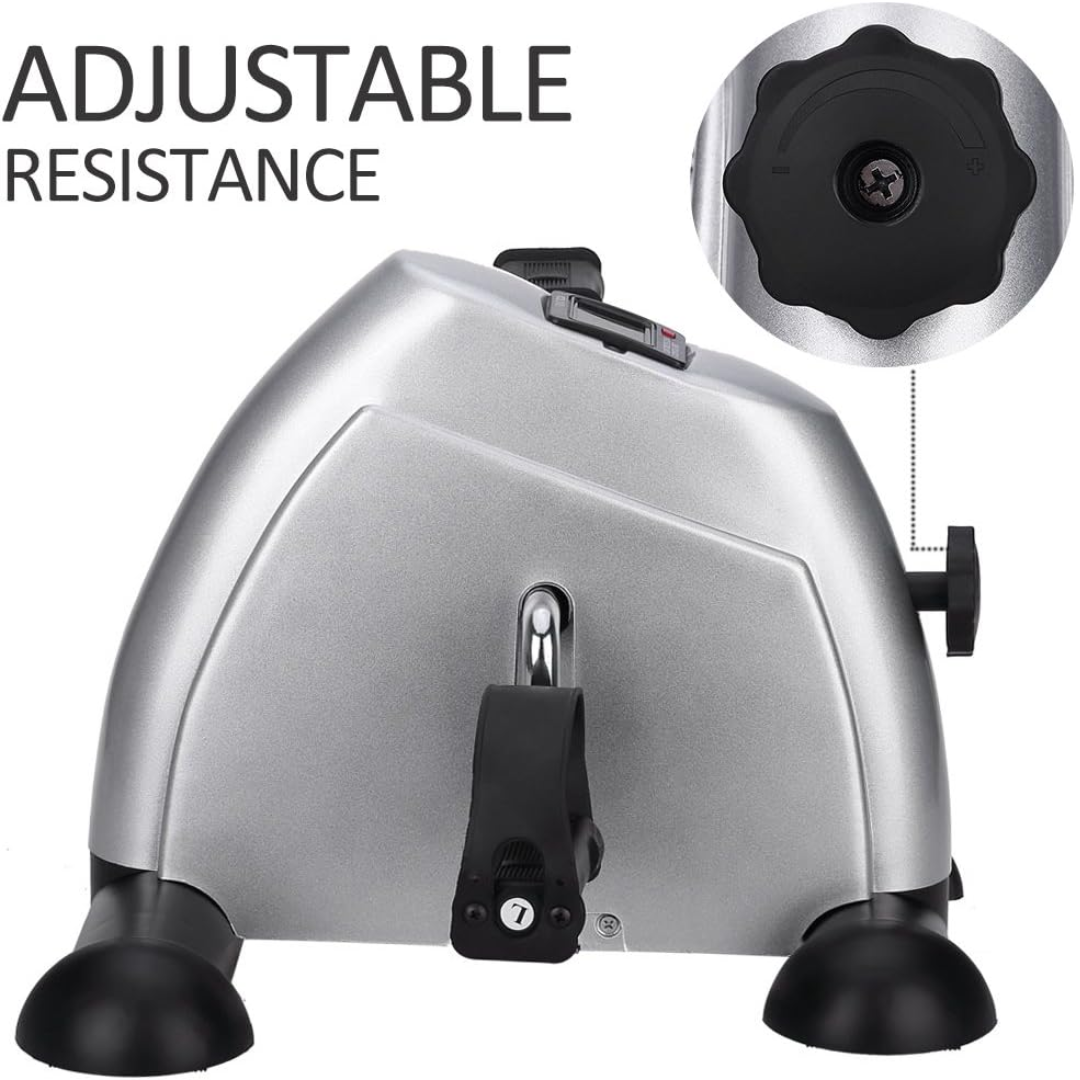 Mini Exercise Bike Portable Pedal Exerciser – Home Gym Fitness Trainer for Legs & Arms Workouts