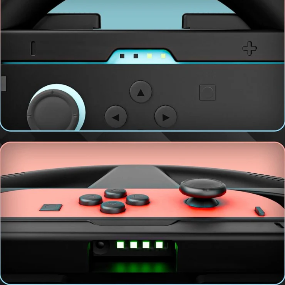 Orzly Steering Wheels – Compatible with Nintendo Switch 2 (2025 Console) – Twin Pack Racing Wheel Accessories for Joy-Con Controllers and Kart Racing Titles (2 Black Wheels)