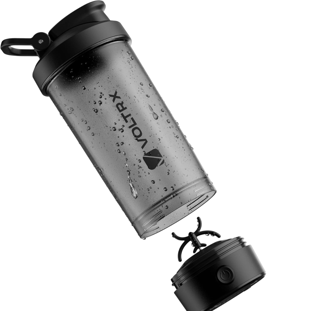 VOLTRX Electric Protein Shaker Bottle – USB Rechargeable BPA-Free Mixer Cup, 24oz