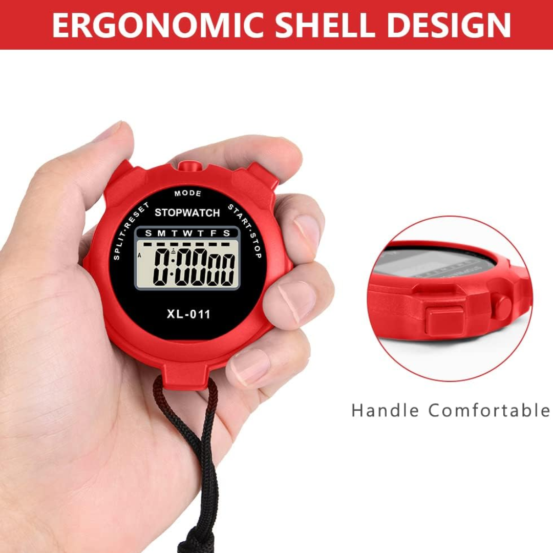 Vicloon Digital Sports Stopwatch – Large Display Timer with Lap Memory & Alarm for Training & Running