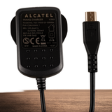 Genuine Alcatel Black 500 mAh 3 Pin Micro USB Mains Charger Suitable for Alcatel Pixi 3 ( 4.5 ), Pixi First & Pixi 4 ( 3.5 )