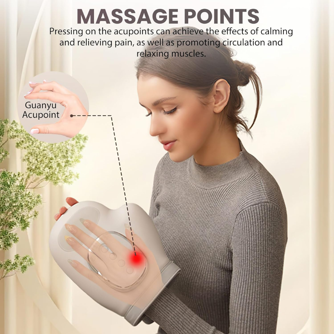 Hand Massager for Arthritis – Cordless Heat & Compression, 3 Modes, Adjustable Intensity, Wrist & Pain Relief