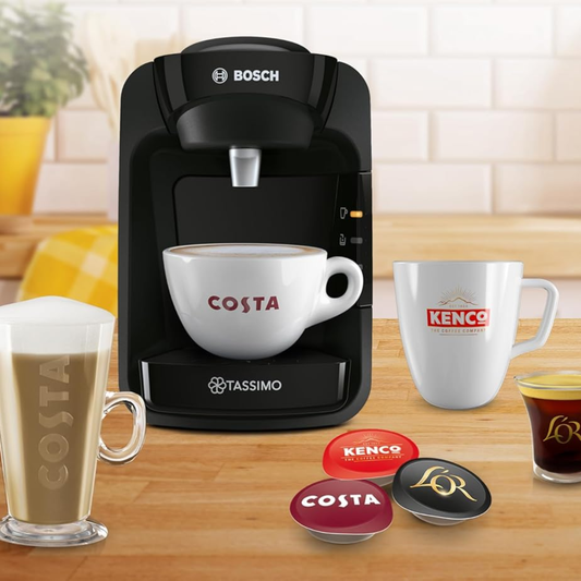 Tassimo by Bosch Suny Special Edition TAS3102GB Coffee Machine, 1300W, 0.8L Capacity, Black