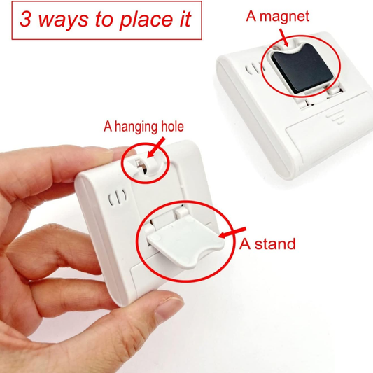 JZK Small Digital Kitchen Timer for Cooking, Magnetic Loud Alarm Timer for Kitchen, Easy Electronic Timer for Kids & Elderly, White