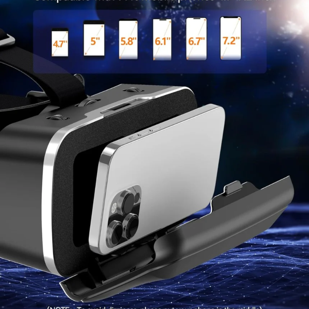 TECKNET VR Headset for Phone with Controller, Virtual Reality Headsets with HD 110°FOV Anti-Blue Light Lenses & Adjustable Gears, 3D VR Headset for Kids Compatible iPhone Samsung Android 4.7-7.2