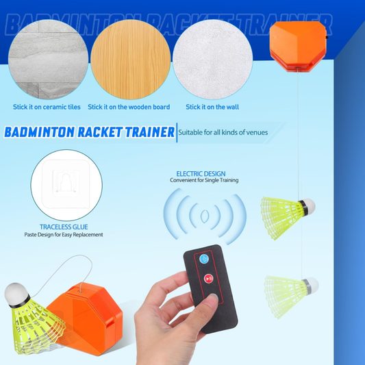 Abaodam Portable Badminton Trainer – Automatic Rebound Self Practice Training Kit for Indoor & Home Use