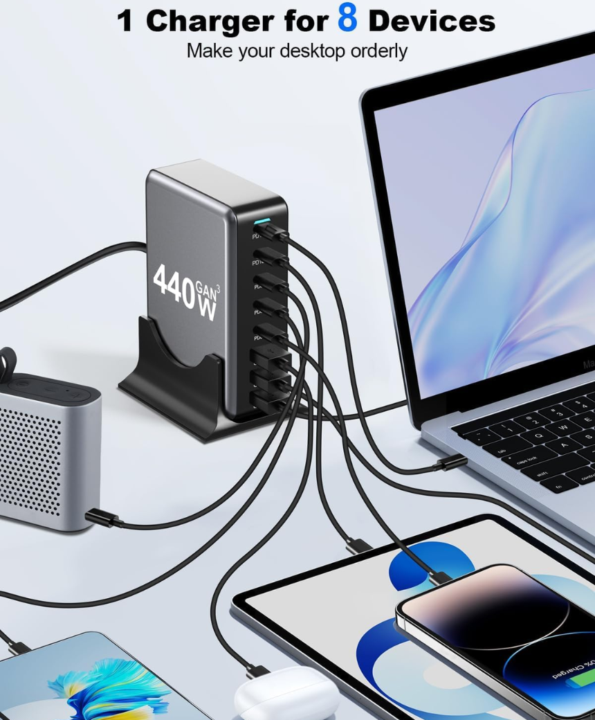 440W USB C Charger Station