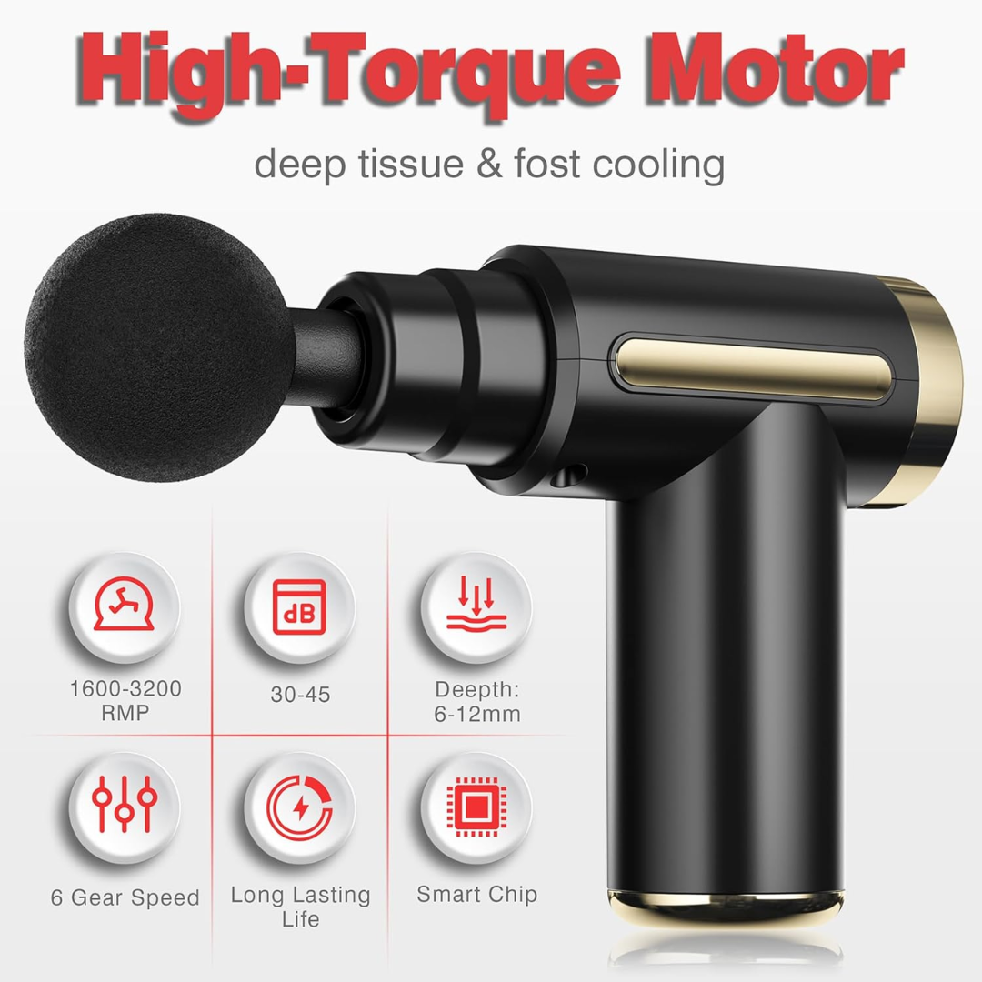 Cotsoco Massage Gun – Deep Tissue Percussion Massager for Pain Relief, Silent Motor, for Athletes & Home Use, Gift for Parents