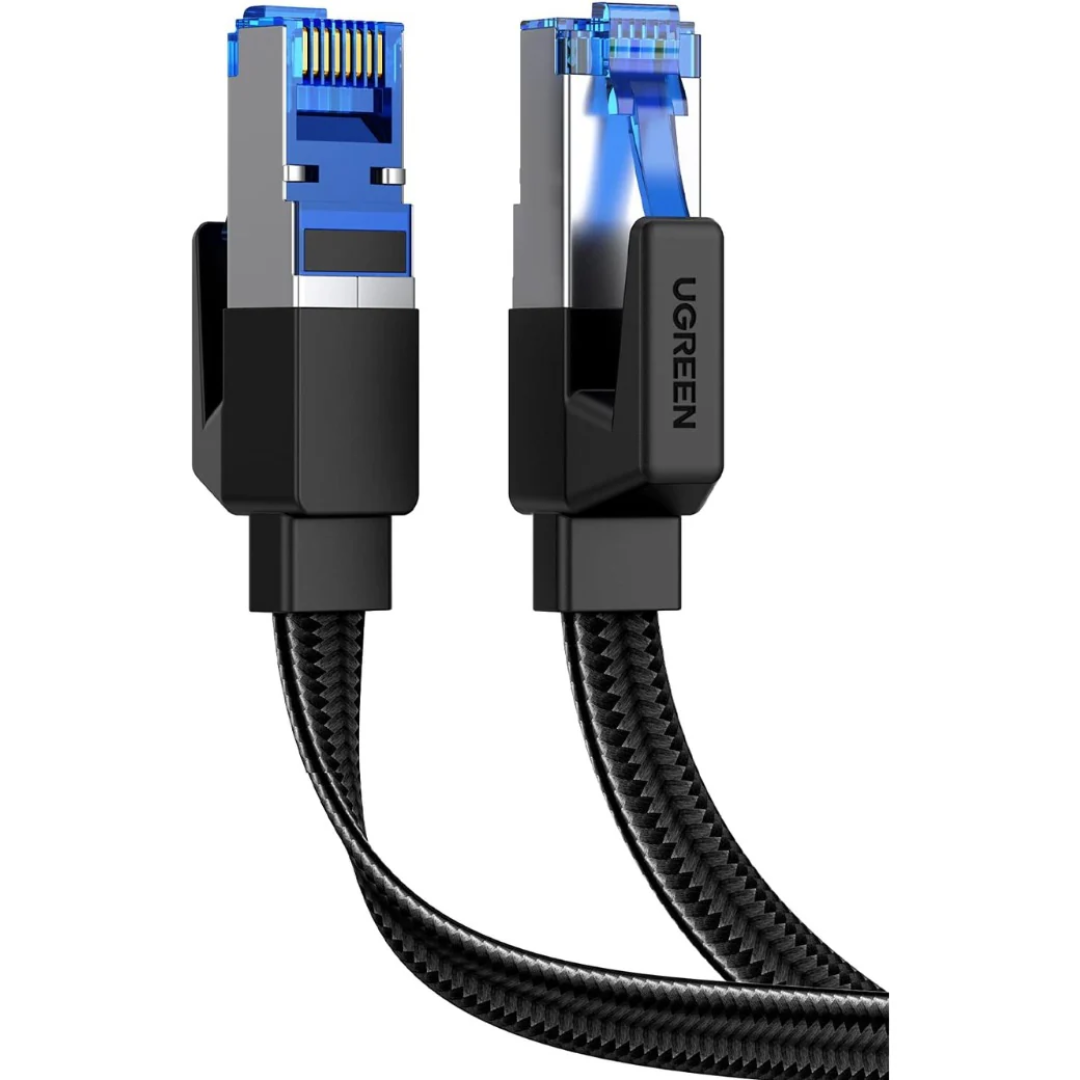 Ethernet Cable 5M, Cat 8 Internet Cable Flat High-Speed 40Gbps 2000Mhz Network Cable, Gigabit Braided RJ45 LAN Cable Patch Cord Compatible for PC/Laptop, PS5, Xbox, Modem, Router, Switch, TV