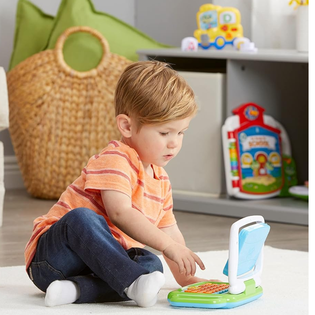 LeapFrog 2-in-1 LeapTop Touch Laptop – Kids Learning Toy with 10 Modes (Green)