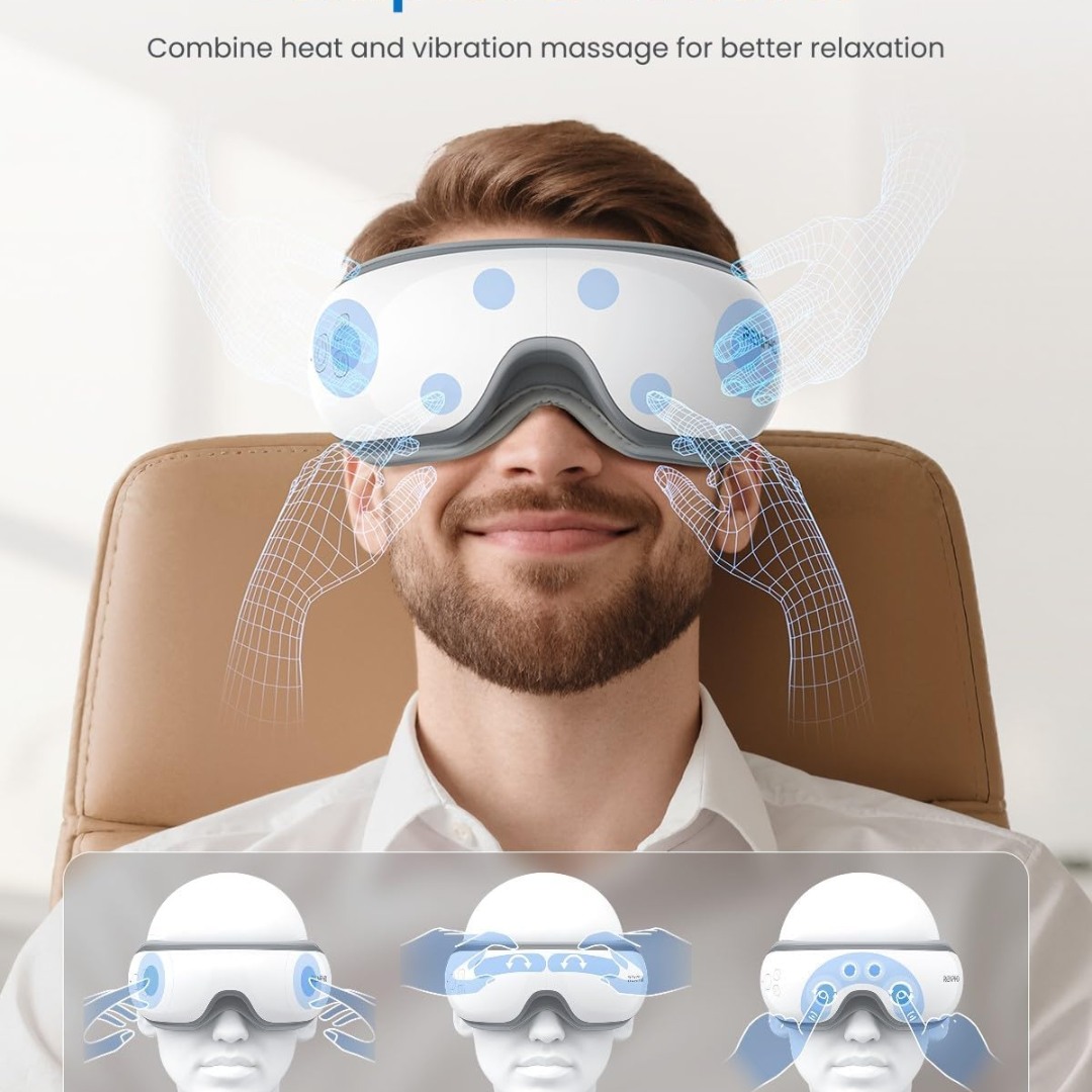 RENPHO Heated Eye Massager with Bluetooth Music for Migraine Relief & Better Sleep