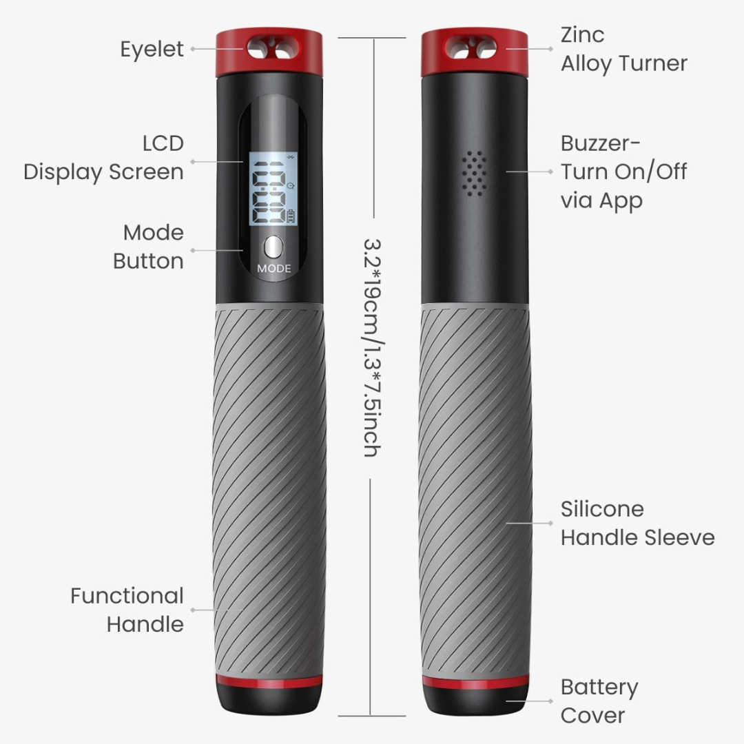 RENPHO Smart Skipping Rope – Adjustable Cordless Jump Rope with Counter & App Tracking for Fitness