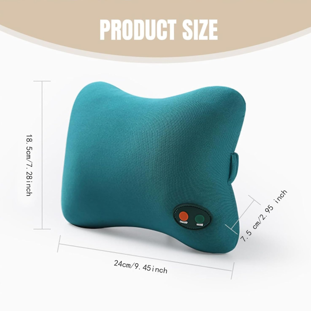 Electric Massage Pillow – Vibration Neck & Back Massager with Heat for Home & Travel