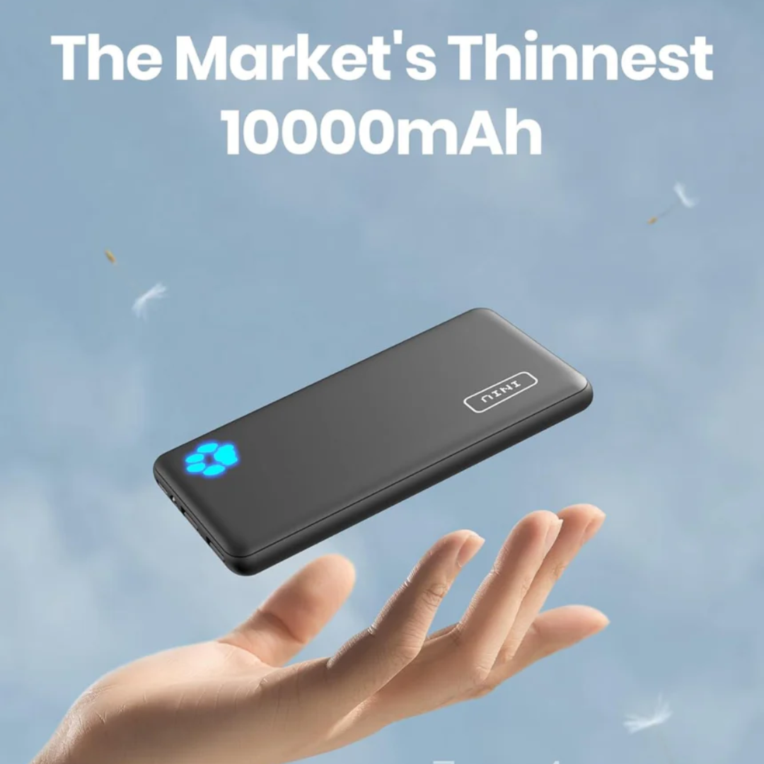 Portable Charger 10000mAh Power Bank Fast Charging Compact Battery Pack for Smartphones, Tablets and USB Devices