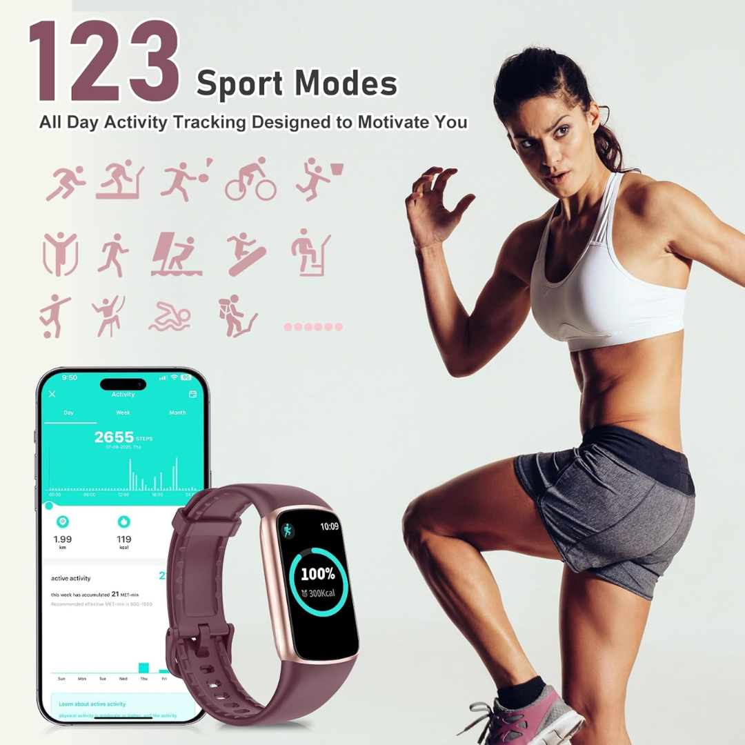 Zeacool Smart Fitness Tracker – Heart Rate & Sleep Monitor, Waterproof Sports Watch