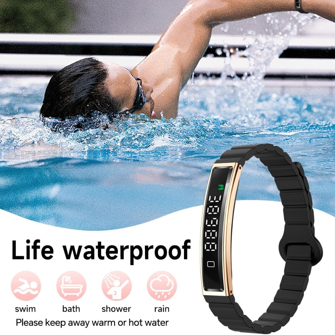 Findtime Smart Fitness Bracelet – Heart Rate, Sleep & Activity Tracker, Waterproof Slim Band, Men & Women, Free App, 2 Bands