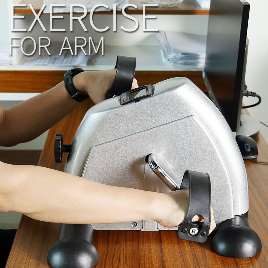 Mini Exercise Bike Portable Pedal Exerciser – Home Gym Fitness Trainer for Legs & Arms Workouts