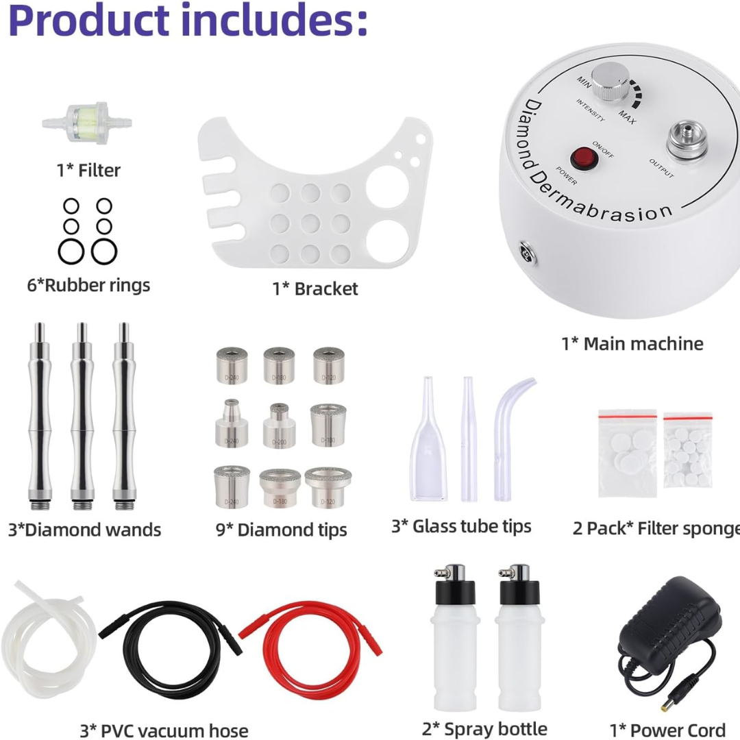 3-in-1 Diamond Microdermabrasion Facial Machine with Vacuum Spray