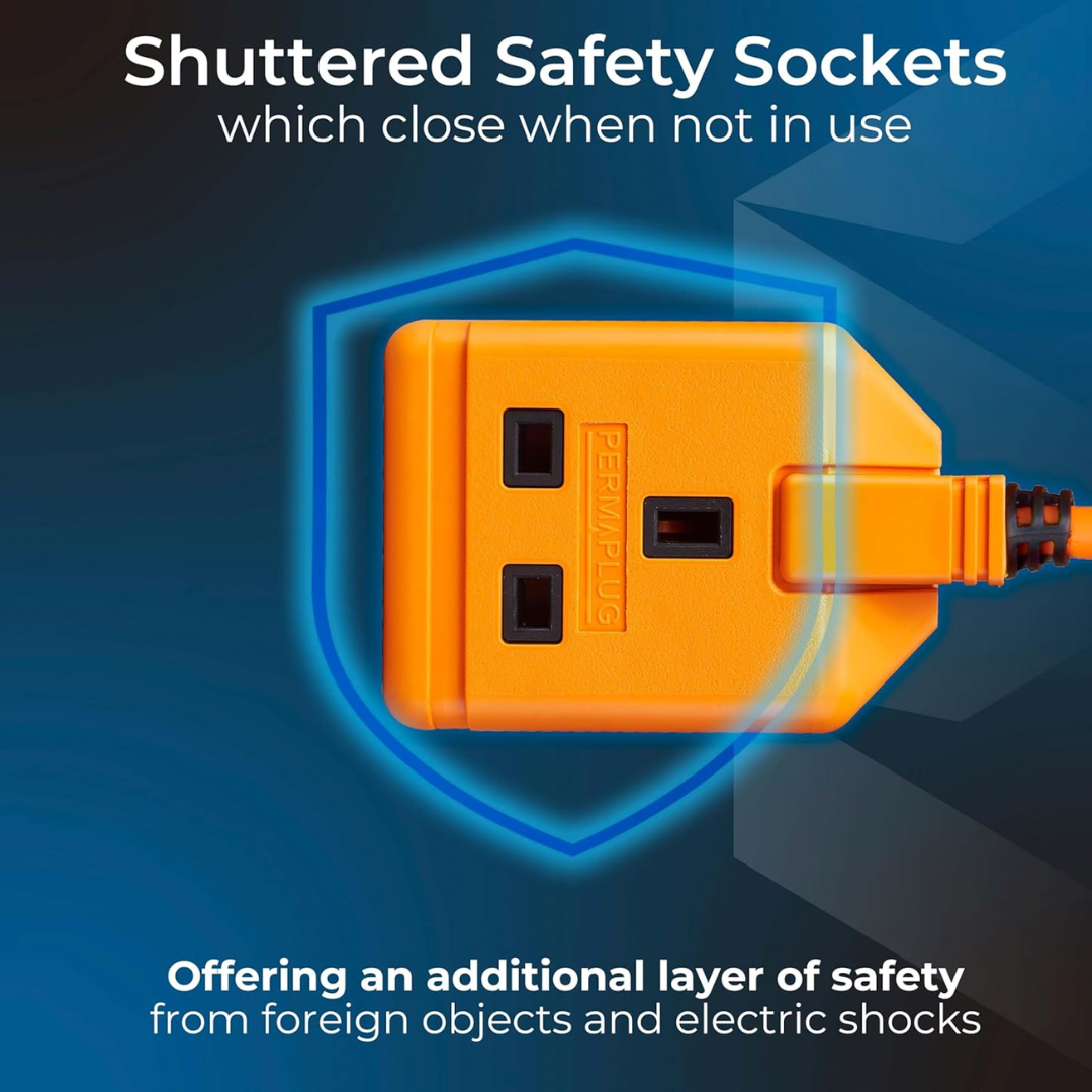 Masterplug 5M Heavy Duty Extension Lead - Single Socket 13A Unswitched Power Cable